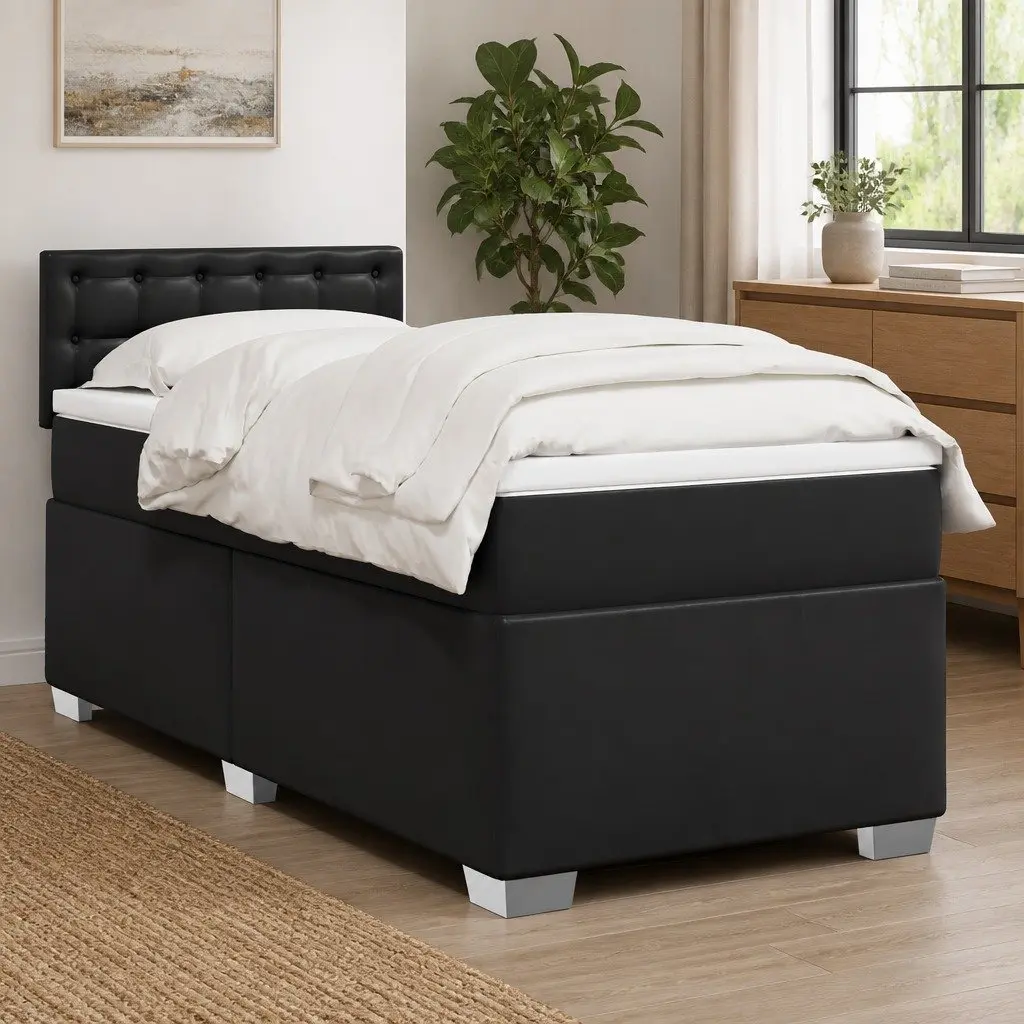 King Single Box Spring Bed with LED Lighting
