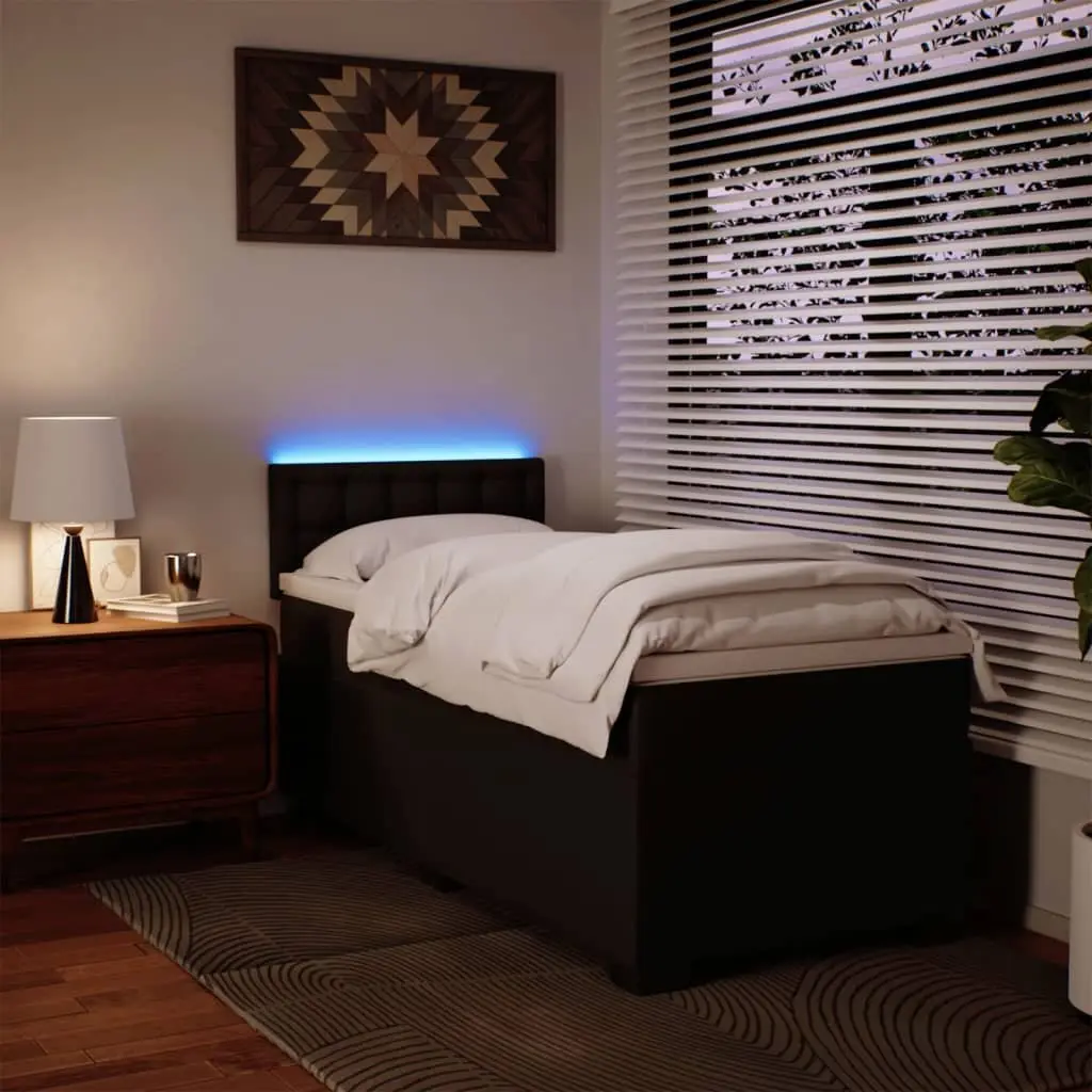 King Single Box Spring Bed with LED Lighting