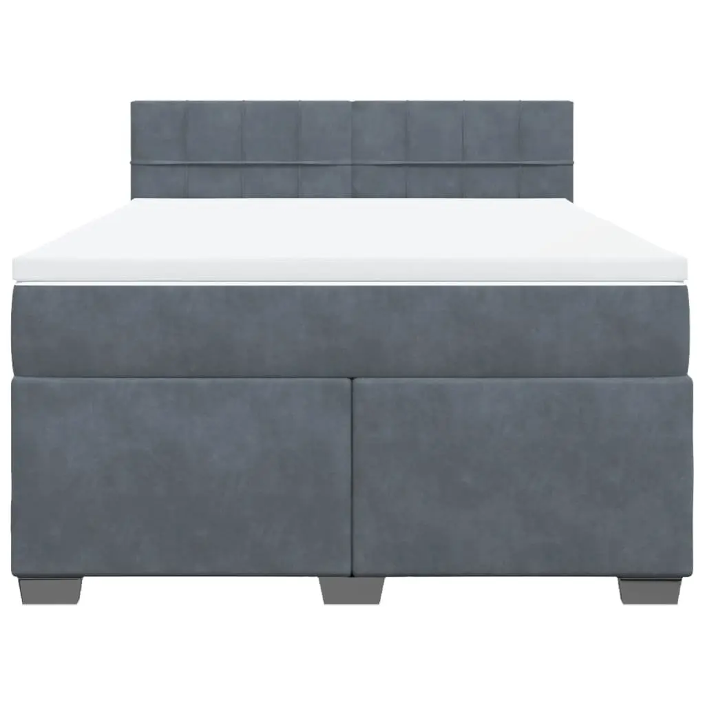 Double Box Spring Bed with LED Lighting