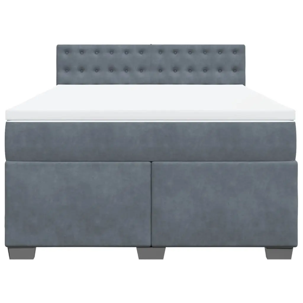 Box Spring Bed with Pocket Mattress and Lights