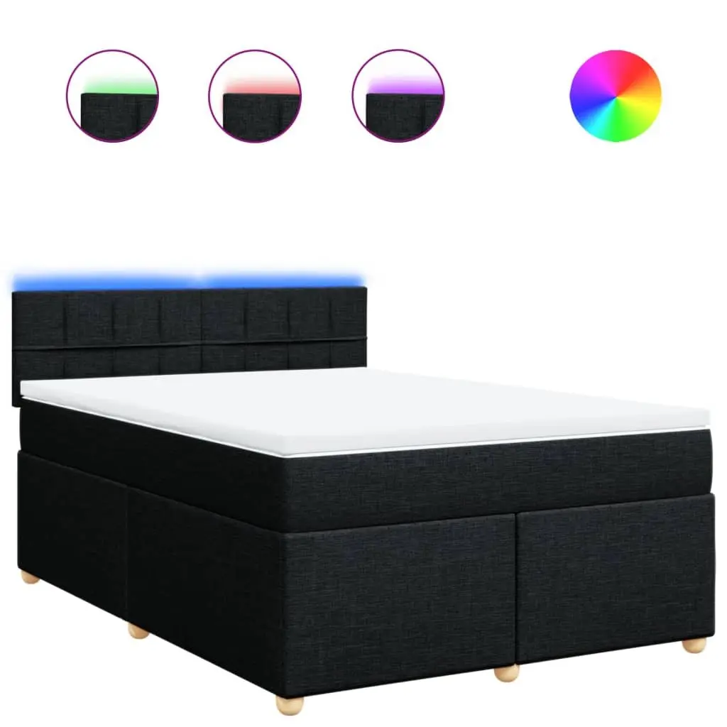 Double Bed Frame with LED Lights