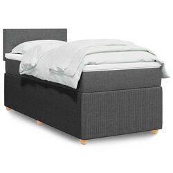 Your Perfect Grey Box Spring Bed with LED Lights Awaits