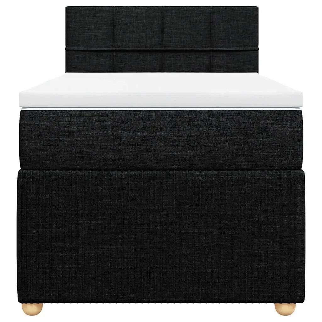 Box Spring Bed Pocket Spring Mattress King Single with Adjustable LED Lights Dark Grey