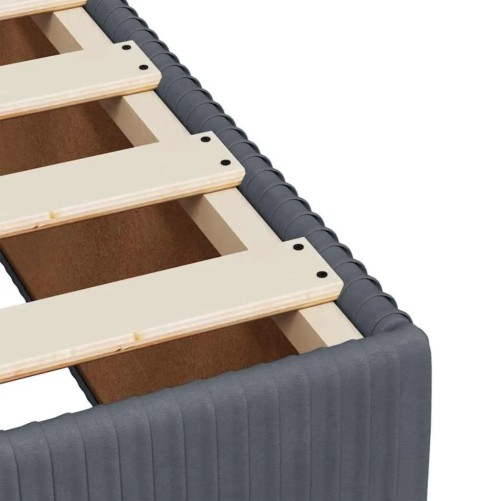 Queen Bed with Adjustable LED Lights Grey Velvet Pocket Spring Mattress