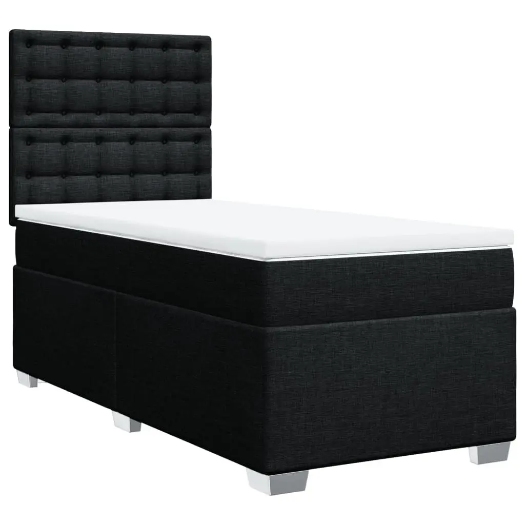 Box Spring Bed with Pocket Mattress Height-Adjustable Headboard King Single