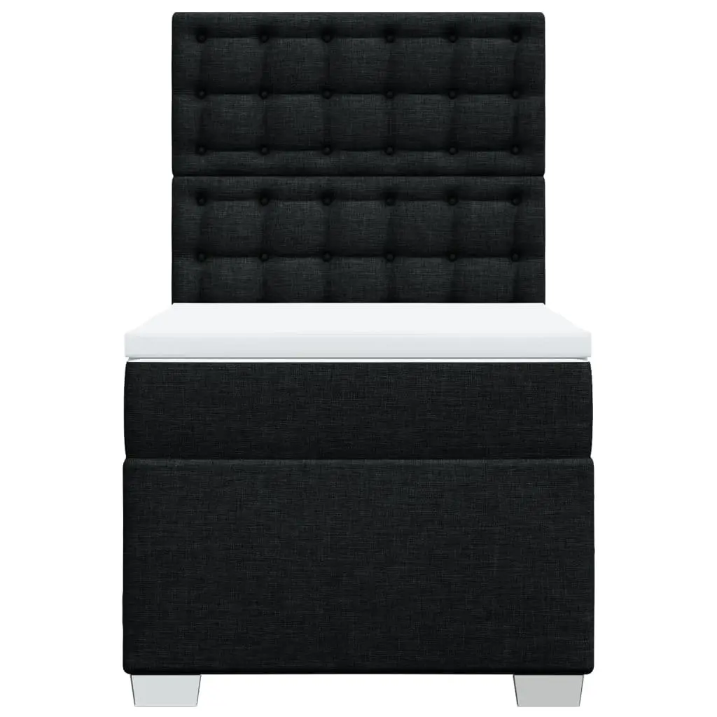 Box Spring Bed with Pocket Mattress Height-Adjustable Headboard King Single