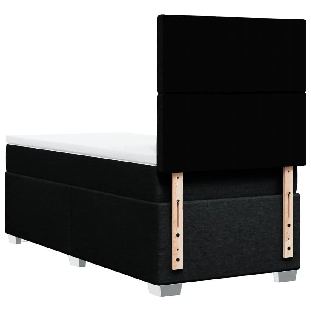 Box Spring Bed with Pocket Mattress Height-Adjustable Headboard King Single
