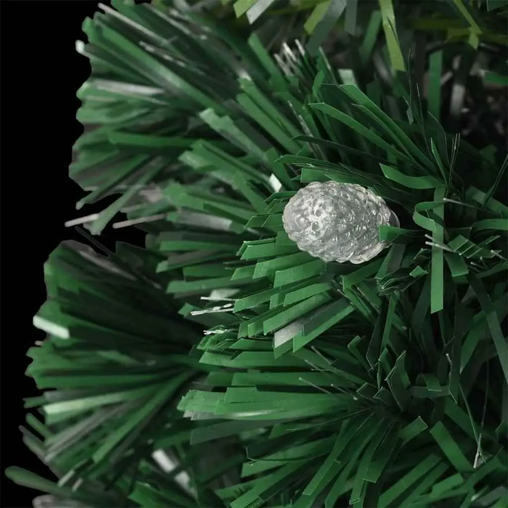 Artificial Christmas Tree 210cm Green with Snow-Covered Tips LED and Fibre Optic Dual Lighting