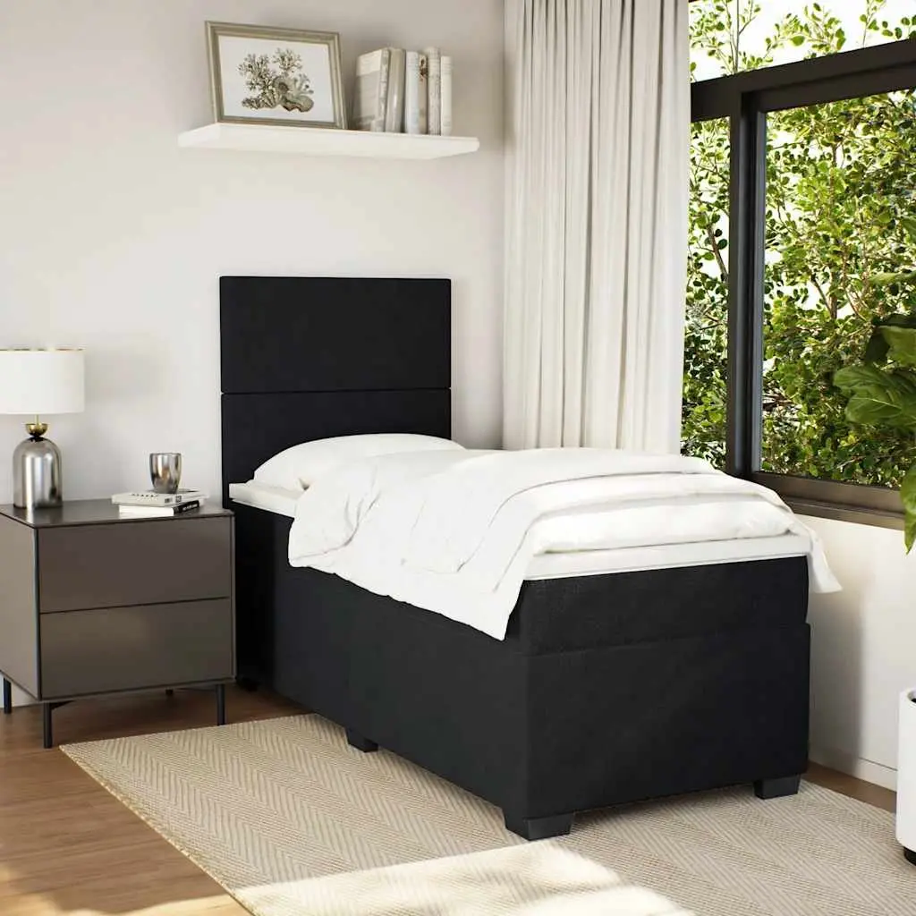 Black Velvet Box Spring Bed