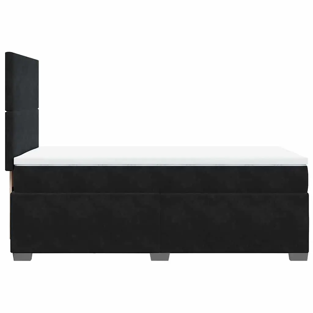 Black Velvet Box Spring Bed