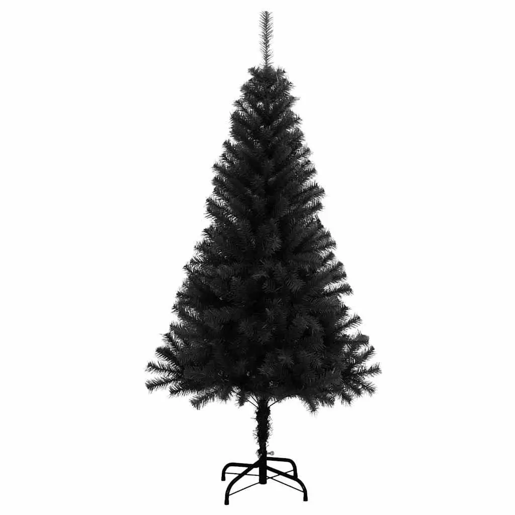 Black Artificial Christmas Tree Realistic Appearance 120cm PVC