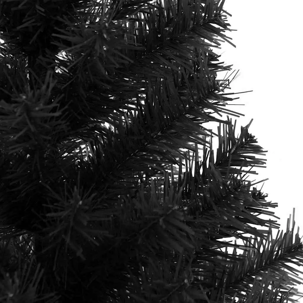 Black Artificial Christmas Tree Realistic Appearance 120cm PVC
