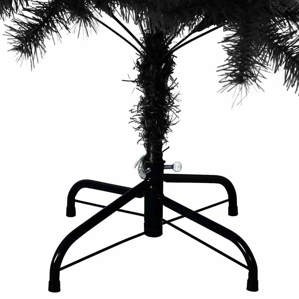 Black Artificial Christmas Tree Realistic Appearance 120cm PVC