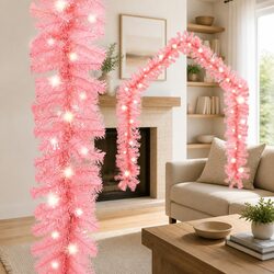 Friendly 20m Pink Christmas Garland for Your Home