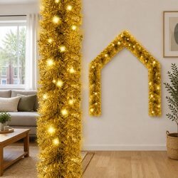 Create Your Holiday Cheer with 20m Gold LED Garland