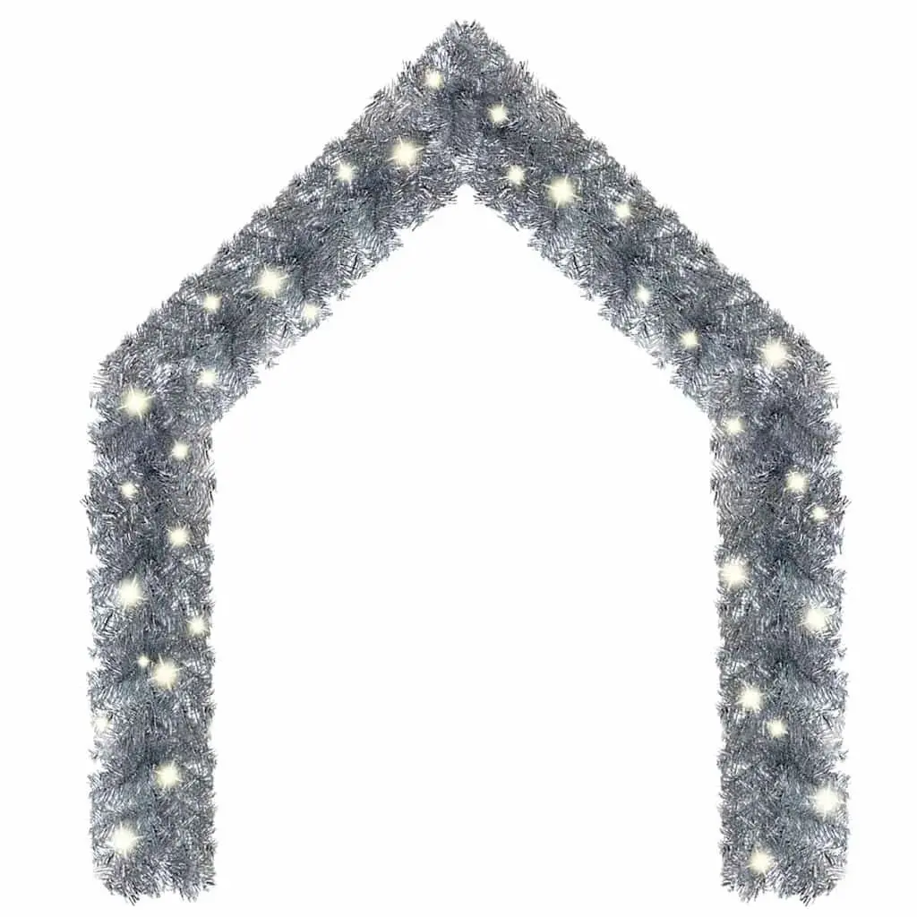 LED Christmas Garland Silver 20m Flexible Holiday Decoration for Stair Windows Walls Ceilings