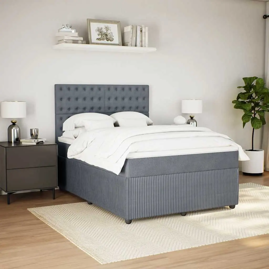 Double Adjustable Bed with Grey Velvet Upholstery and Pocket Sprung Mattress