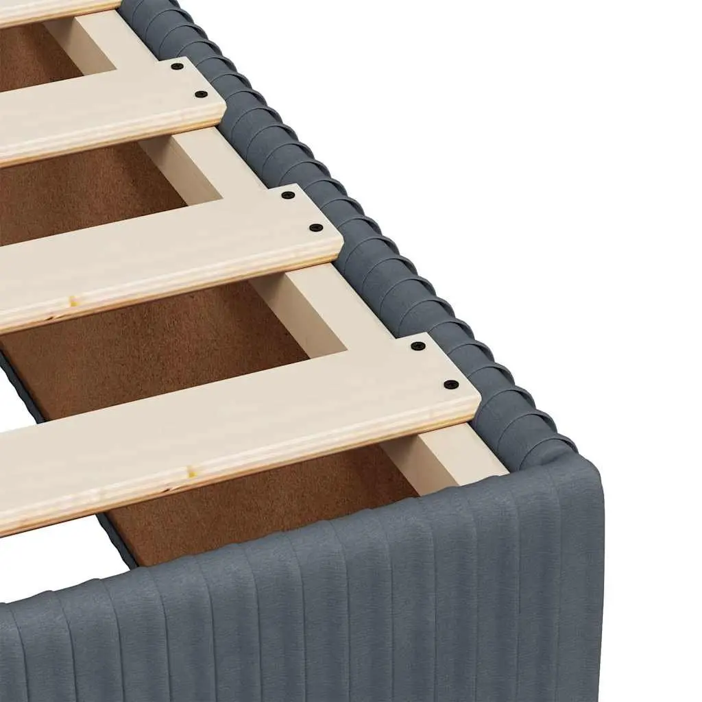 Queen Box Spring Bed with Pocket Sprung Mattress Grey Velvet Adjustable