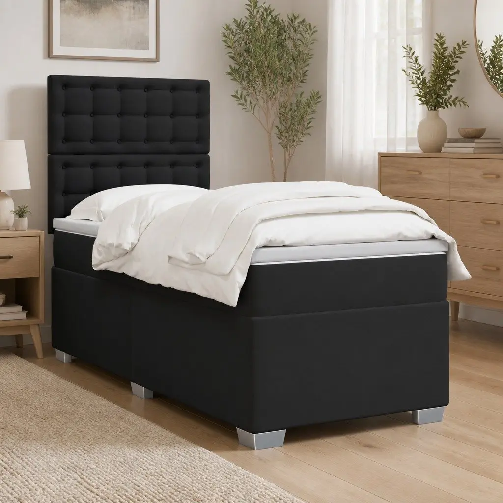 King Single Box Spring Bed with LED Lighting