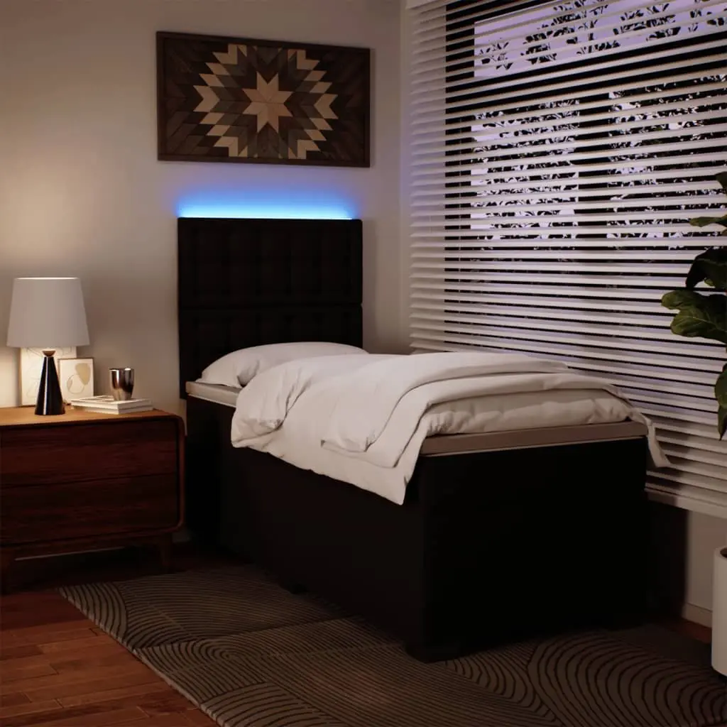 King Single Box Spring Bed with LED Lighting