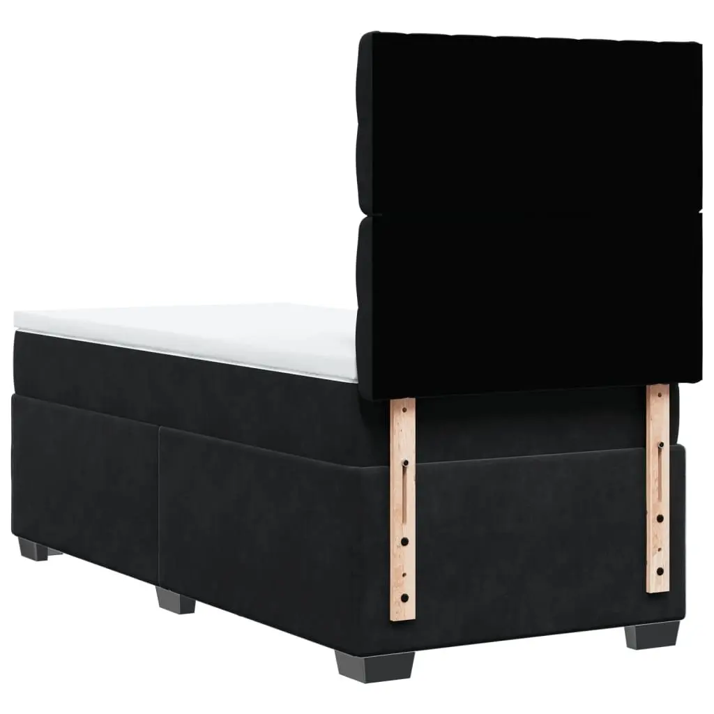 King Single Box Spring Bed with Pocket Mattress LED Lights Adjustable Headboard