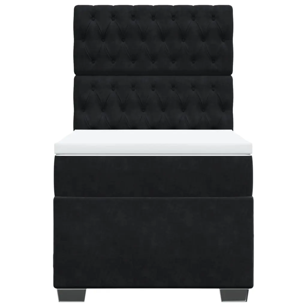 King Single Box Spring Bed with Pocket Mattress LED Lights Adjustable Headboard