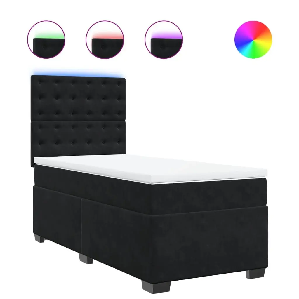 King Single Box Spring Bed with LED Lighting