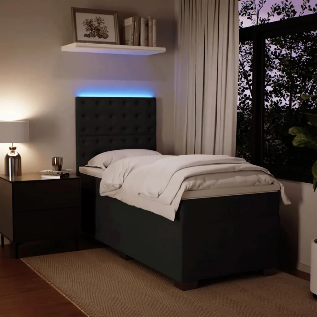 King Single Box Spring Bed with LED Lighting