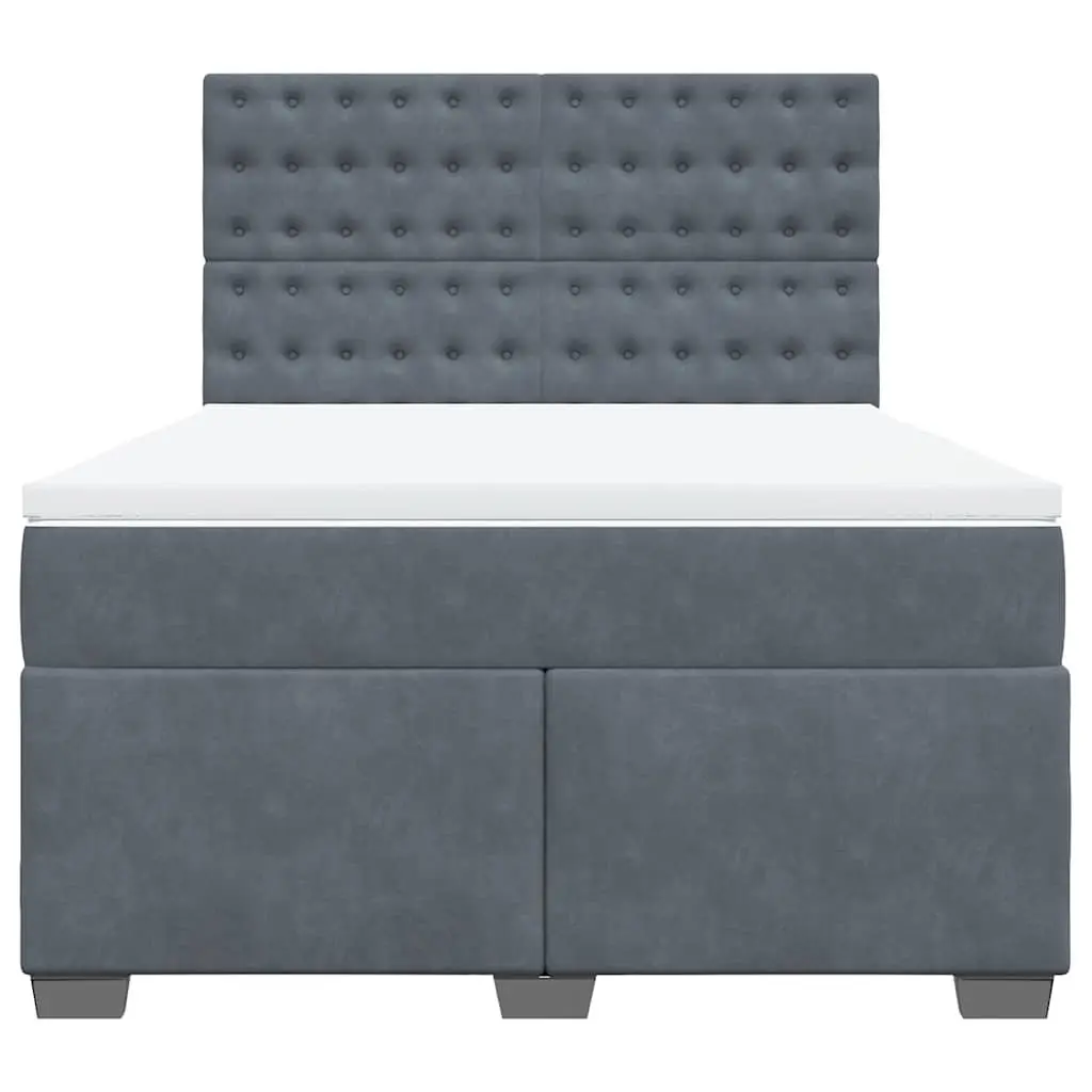 Queen Box Spring Bed with LED Lighting