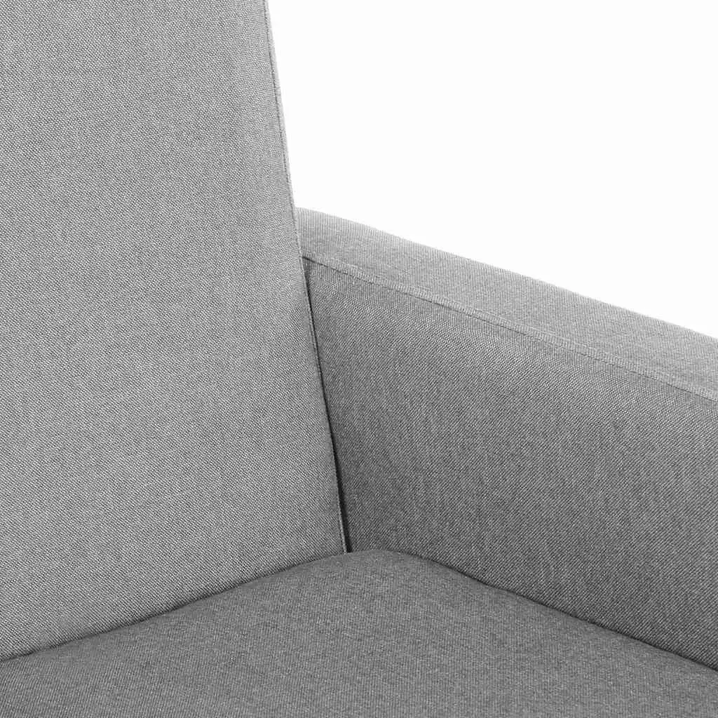 Rocking Chair with Armrests Fabric Upholstered Grey Wooden Frame Lounge Seat