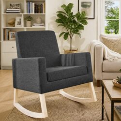 Friendly Grey Rocking Chair for Relaxation