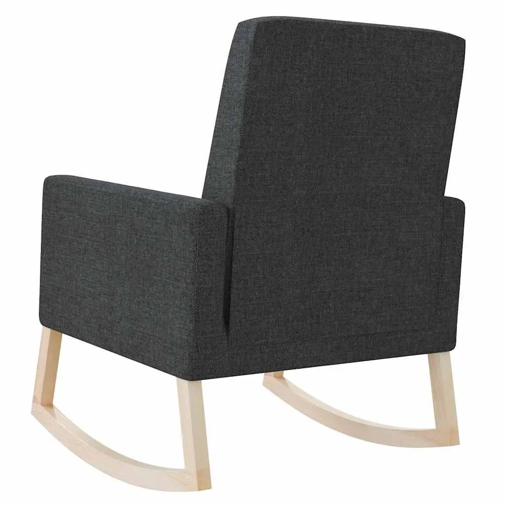 Black Upholstered Rocking Chair