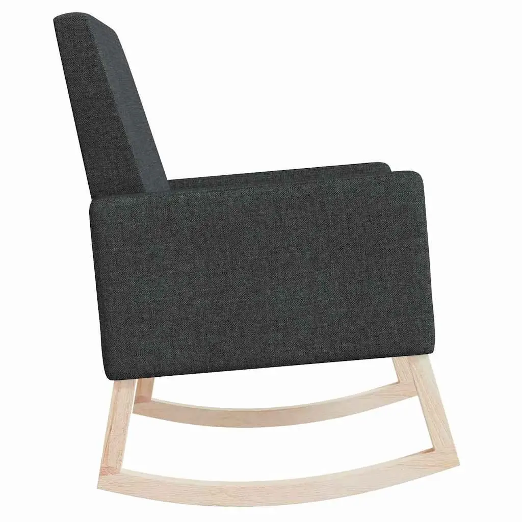 Black Upholstered Rocking Chair