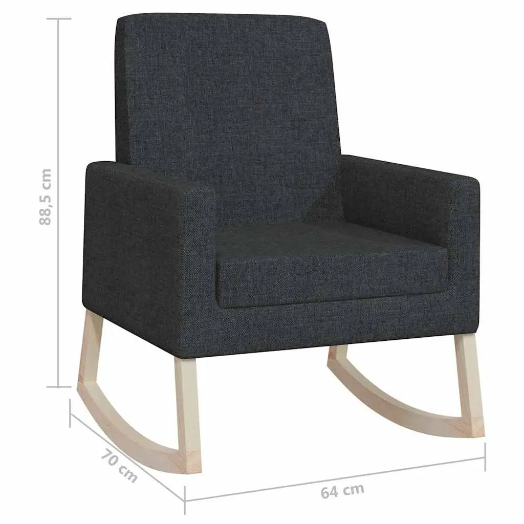 Black Upholstered Rocking Chair