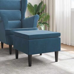 Your New Blue Velvet Stool with Wooden Legs Awaits