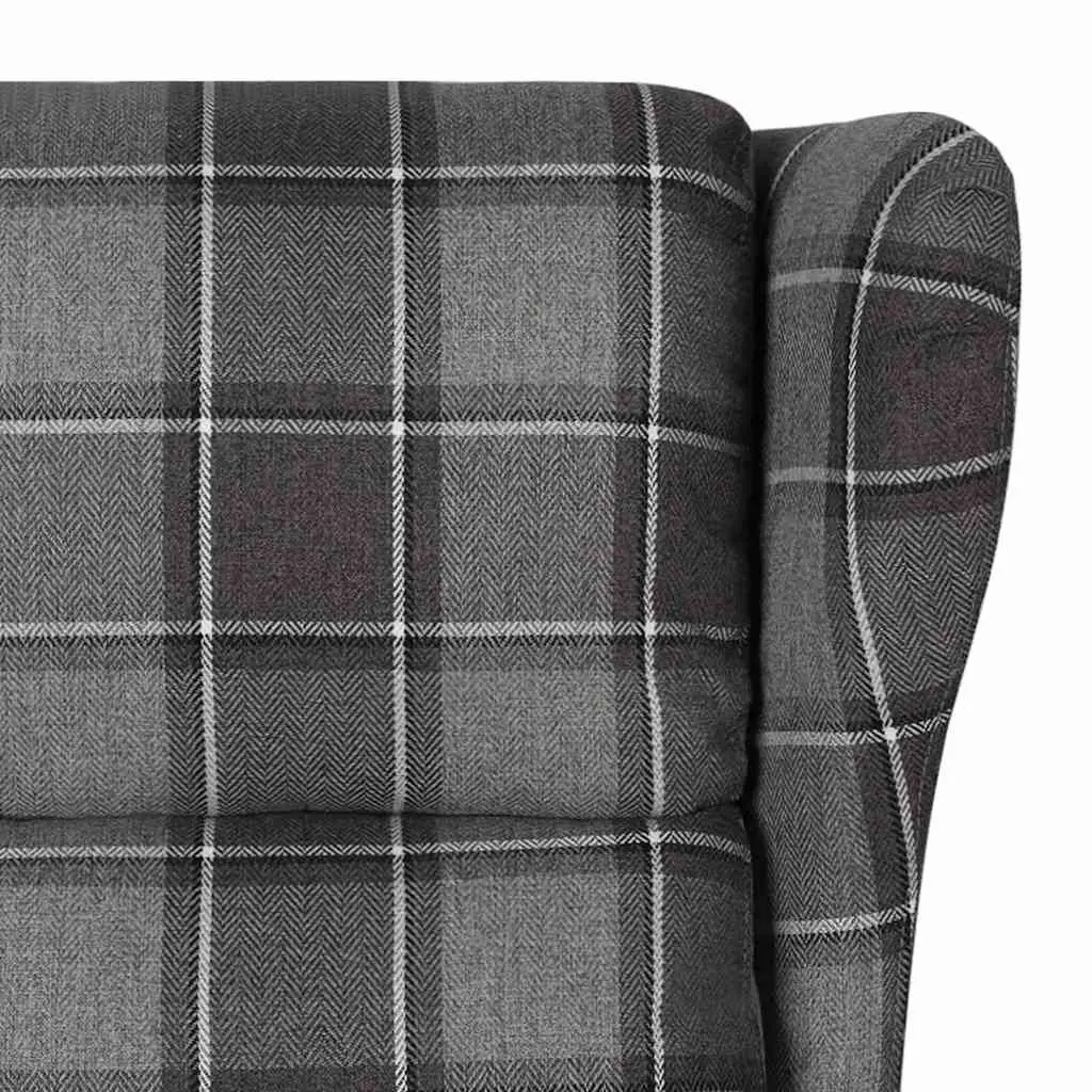 Electric Massage Chair Grey Fabric Stand Up Recliner with Lift Function and Vibration Massage