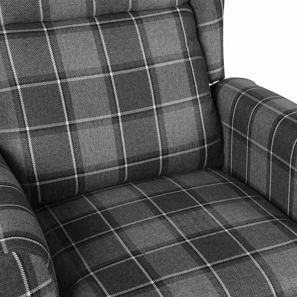 Electric Massage Chair Grey Fabric Stand Up Recliner with Lift Function and Vibration Massage