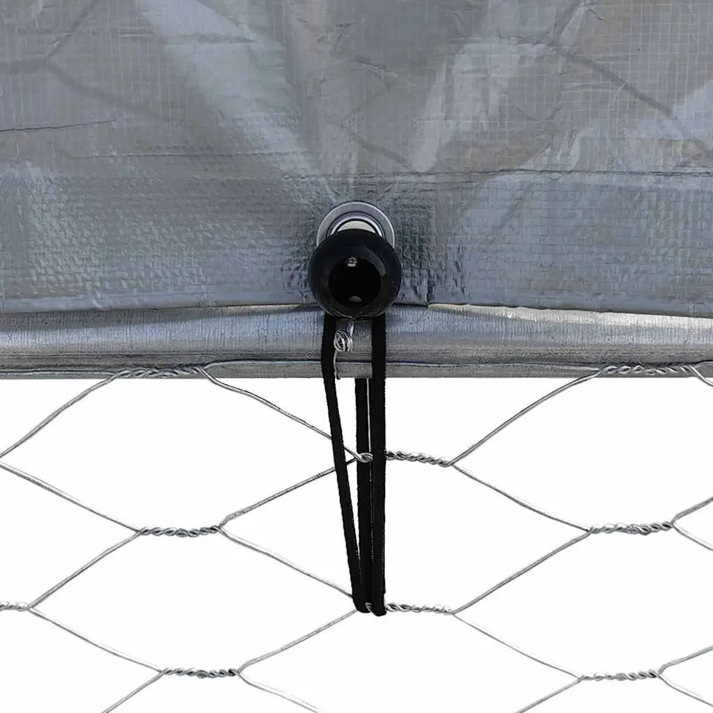 Dog Cage with Roof and Door Outdoor Kennel Galvanised Steel Mesh Pen