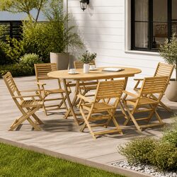 Enjoy Comfortable Outdoor Dining with Our 7-Piece Set