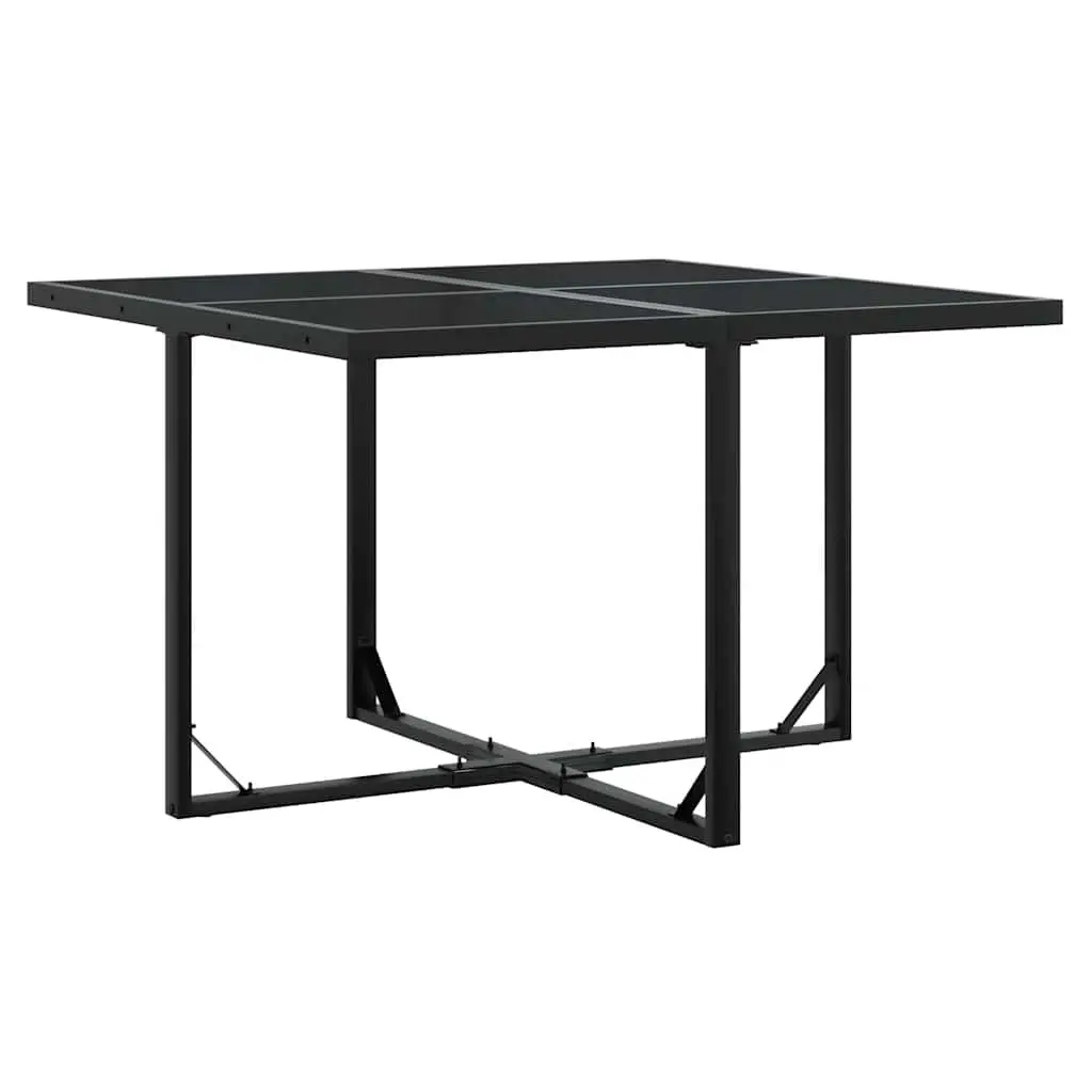 Garden Dining Set Black 5 Piece Outdoor Furniture Table Chairs with Cushions