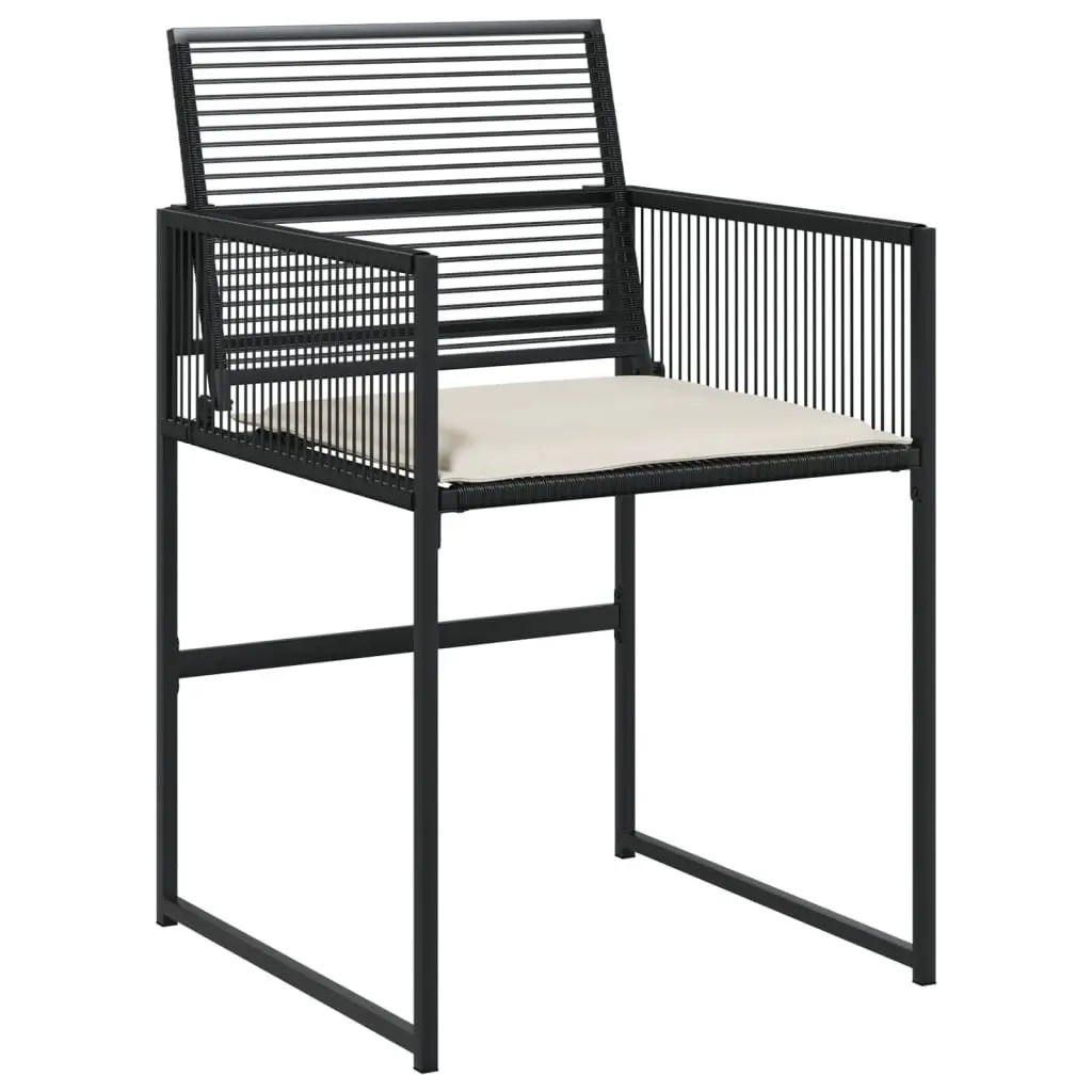 Outdoor Garden Dining Set 13 Piece Black PE Rattan Table with Cushions