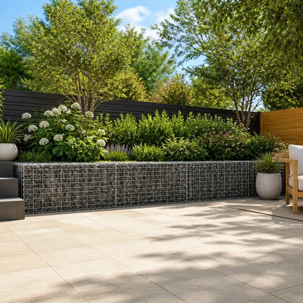 Gabion Basket Galvanised Iron Wire 800x50x50 cm with Cover for Garden Retaining Wall