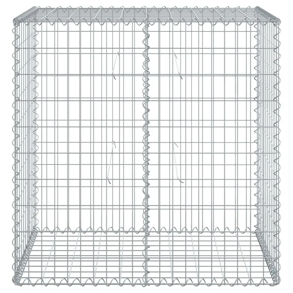 Gabion Basket with Cover Galvanised Iron Wire 100x50x100 cm Outdoor Garden Landscaping