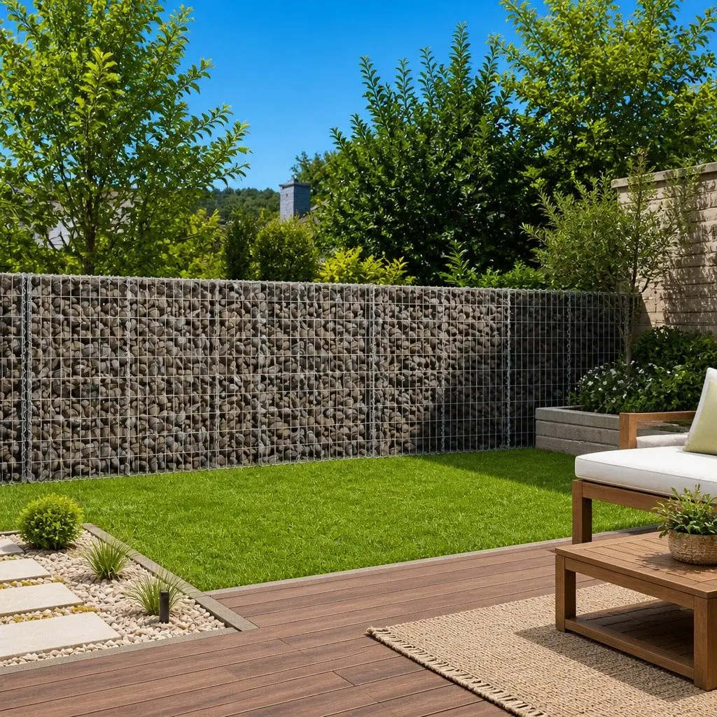 Gabion Basket Galvanised Iron Wire Cover 400x50x100 cm