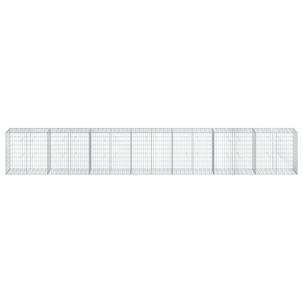Gabion Basket with Cover 700x50x100 cm Wire Cage Garden Retaining Wall