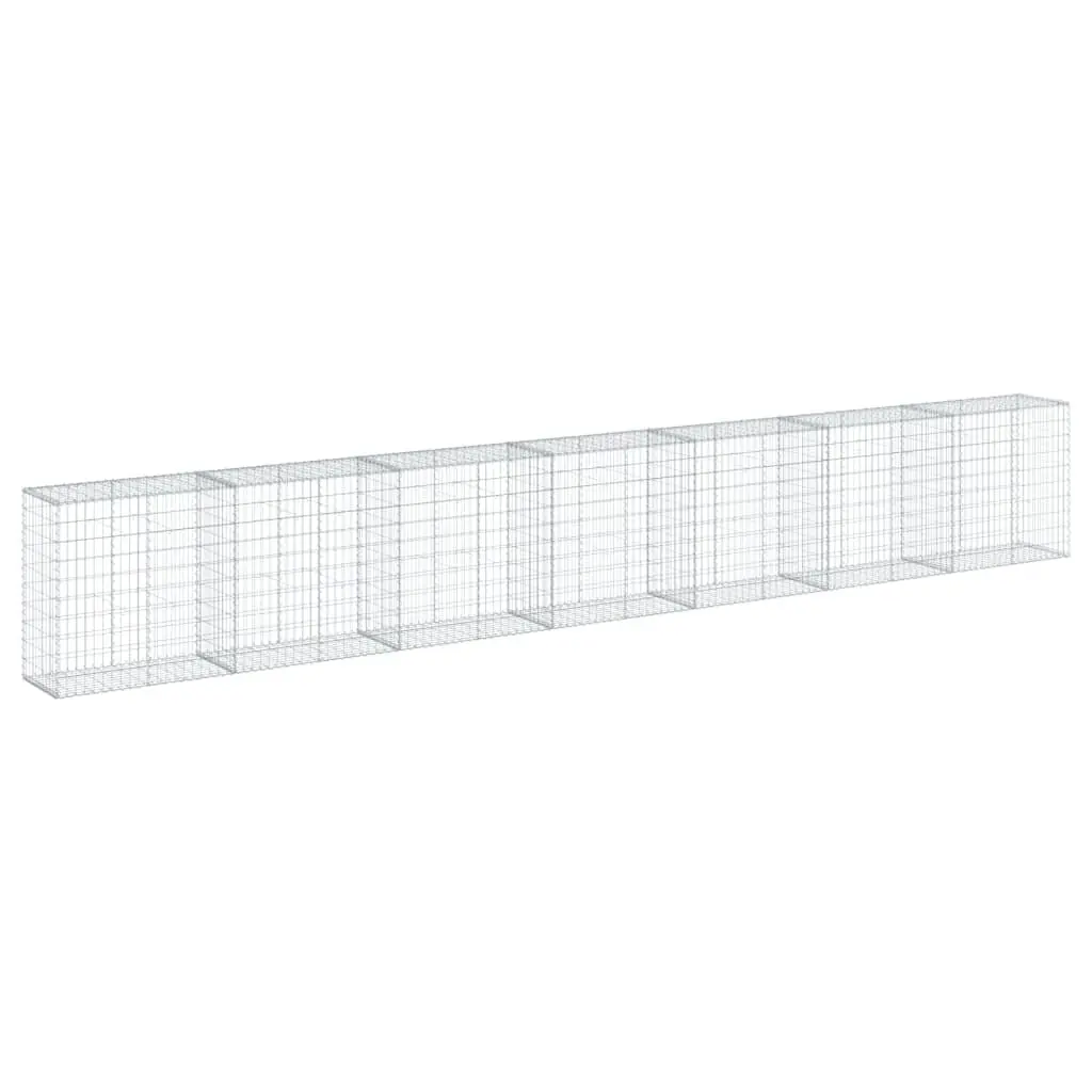 Gabion Basket with Cover 700x50x100 cm Wire Cage Garden Retaining Wall