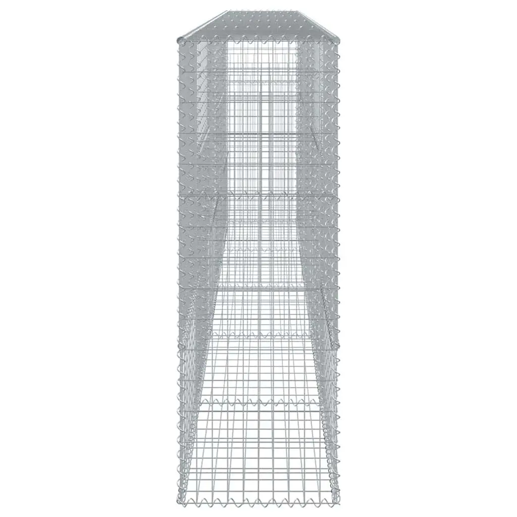 Gabion Basket with Cover Galvanised Iron Wire 500x50x150 cm Outdoor Garden Landscaping