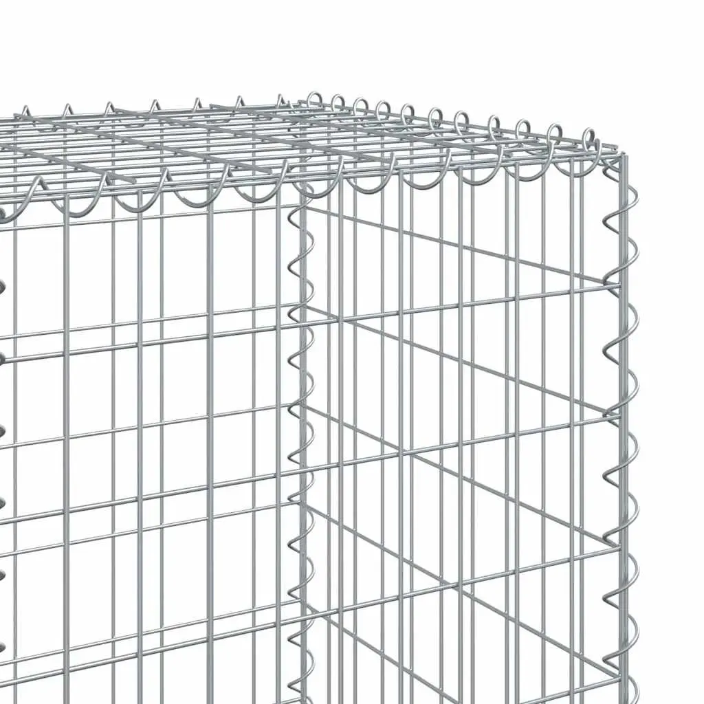 Gabion Basket with Cover 1000x50x150cm Metal Wire Garden Retaining Wall Cage