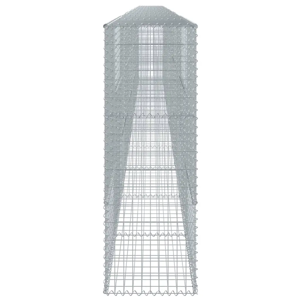Gabion Basket with Cover Galvanised Iron Wire 1100x50x150 cm Silver
