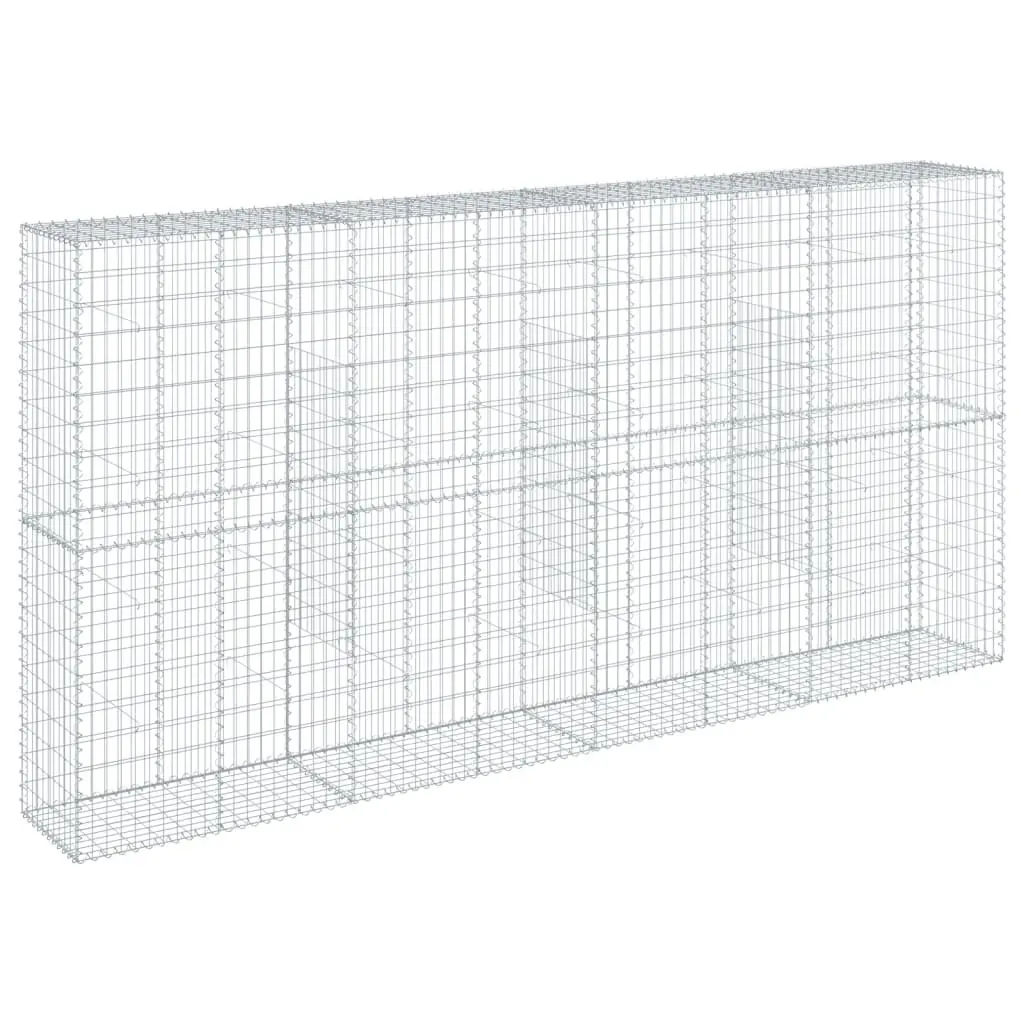 Gabion Basket Galvanised Iron Wire 400x50x200 cm with Cover